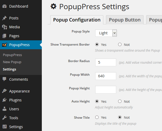 Popup Press - Popups with Slider & Lightbox for WordPress - 18